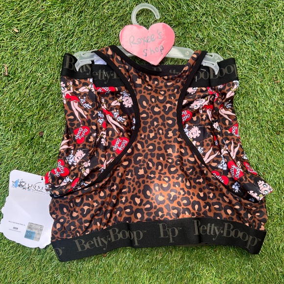 Betty Boop Leopard Sports Bra & Boy Shorts Set - Picture 2 of 3